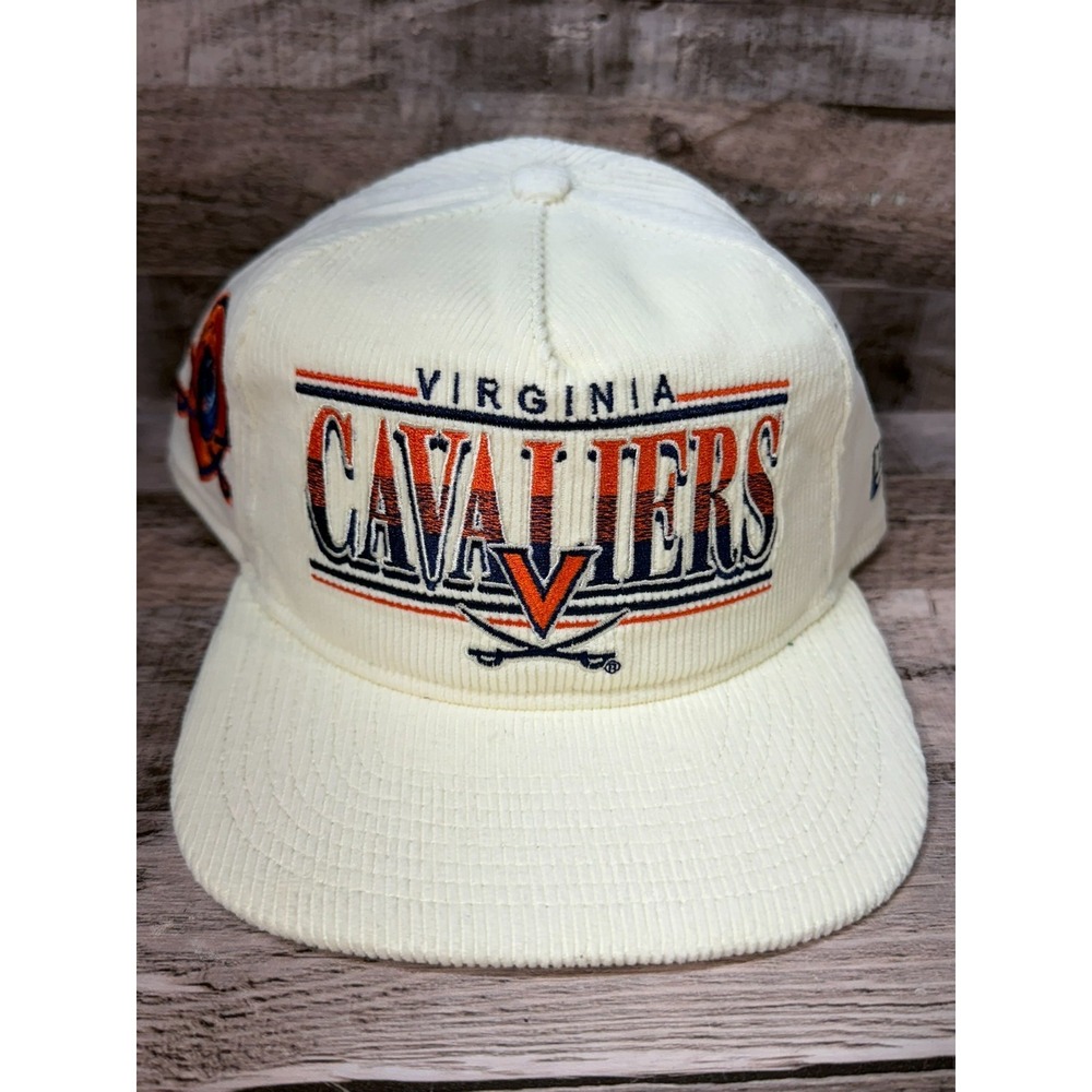 New Era University of Virginia Golfer Throwback Hat White Beige OneSize Snapback